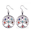 Vogue femmes inox Chakra Stone boucles d’oreilles longues